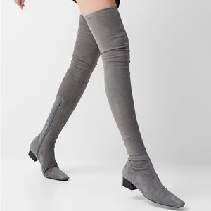BY FAR Suede OTK Boots